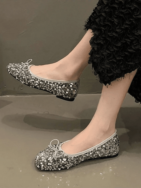 Sequin Shoes Flat