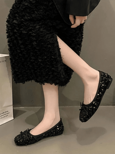 Sequin Shoes Flat