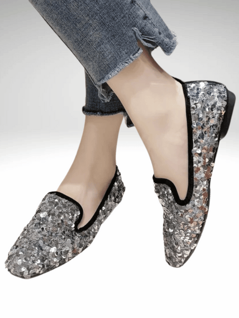 Women Flat Glitter Shoes