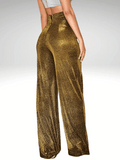 High Waisted Flared Pant With Sequins