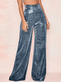 High Waisted Flared Pant With Sequins