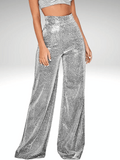 High Waisted Flared Pant With Sequins