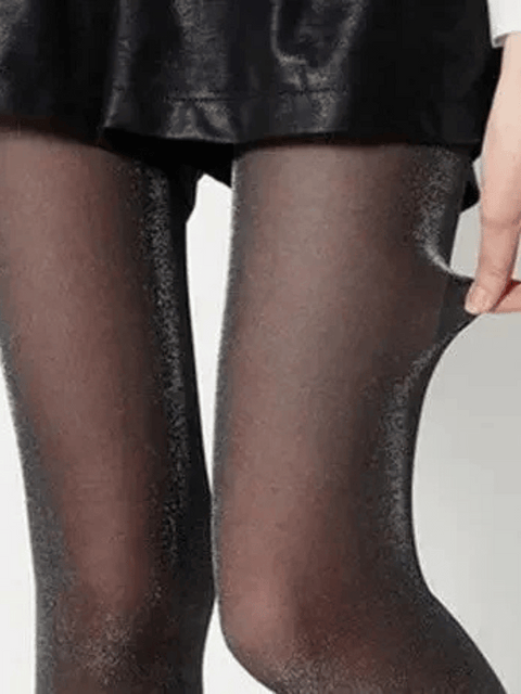 Black Sequin Dress Tights