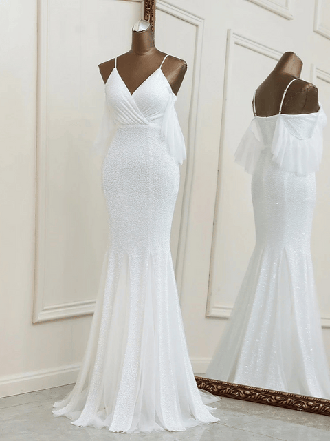 White Glitter Dress