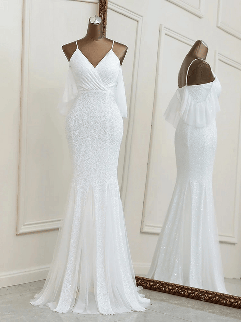 White Glitter Dress