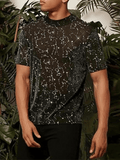 Mens Sequin Shirt Black