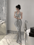 Sequin Silver Dress