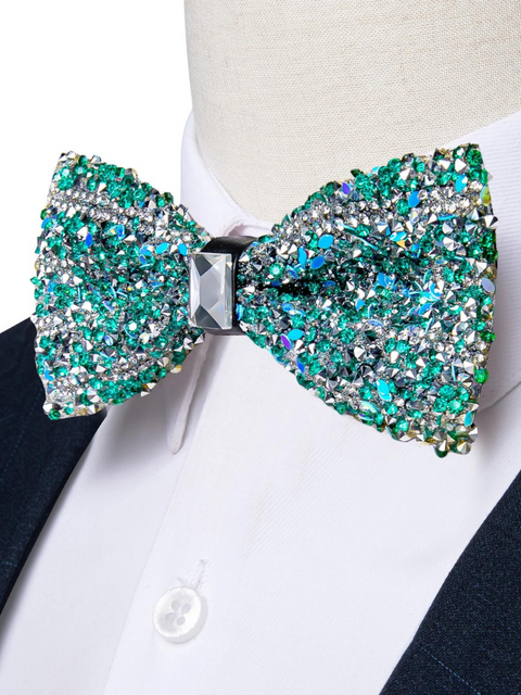 Sequin Bow Tie Azur