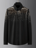 Black Men's Sequin Shirt