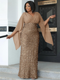 Plus Size Gold Sequin Dress