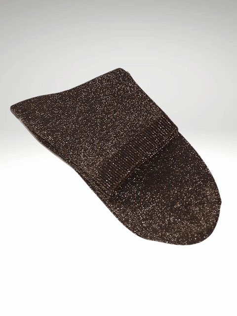 Brown Glitter Socks Thin Women