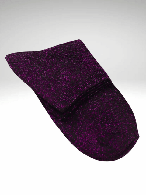 Purple Glitter Socks Thin Women