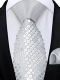 Sequin Tie Men And Women Silver