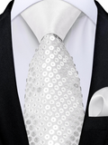 Sequin Tie Men And Women White