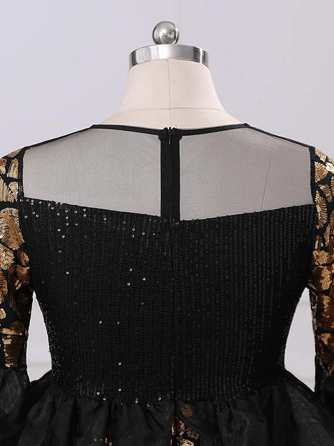 Gold Black Sequin Dress Plus Size