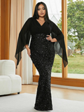 Plus Size Black Sequin Dress