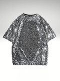 Silver Men Sequin Shirt