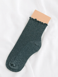 Short Sequin Socks Dark Green