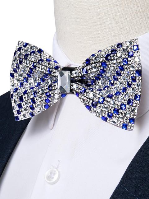 Sequin Bow Tie Blue line