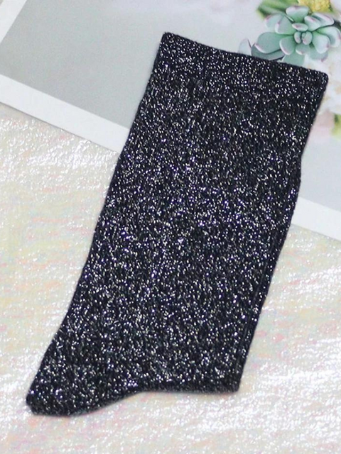 Sequin Socks Black