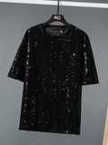 Black Men Sequin Shirt