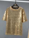 Gold Men Sequin Shirt