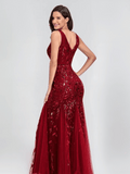 Burgundy Sequin Bridesmaid Dresses