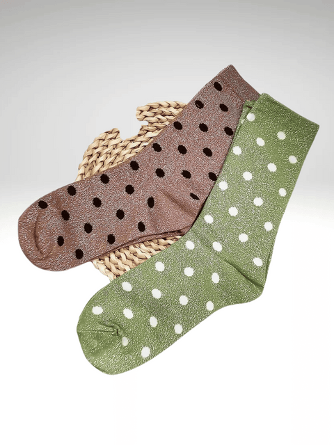 Polka Dot Glitter Sock