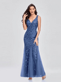 Blue Sequin Bridesmaid Dresses