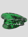 Sequin Captain Hat Women Green