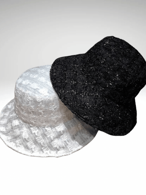 Sequin Bucket Hat With Fine Mesh