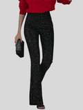 Pant Slim With Sequins Black