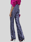 Pant Slim With Sequins Purple