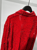 Men's Sequin Shirt Red