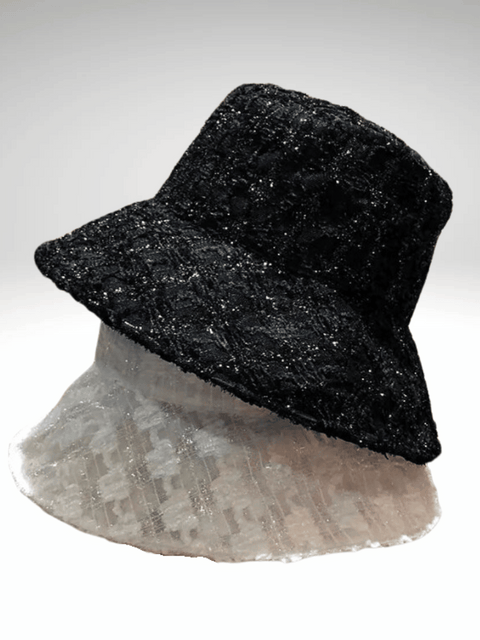 Sequin Bucket Hat With Fine Mesh