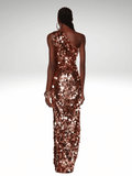 Rose Gold Sequin Prom Dress