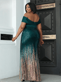 Emerald Green Glitter Dress Plus Size