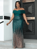 Emerald Green Glitter Dress Plus Size