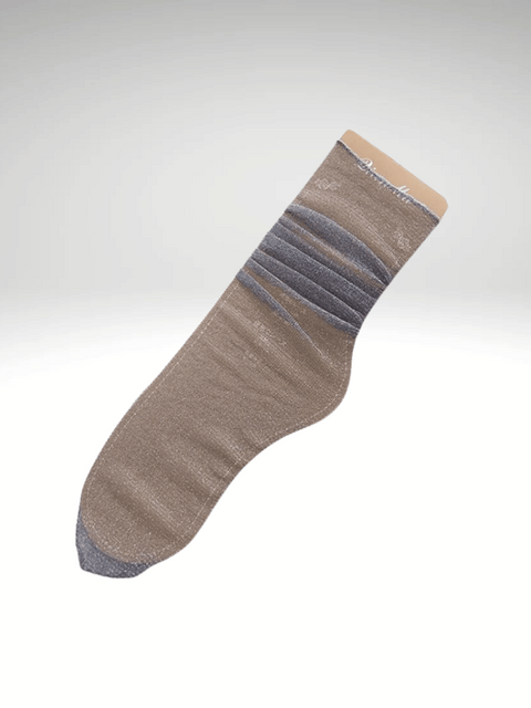 Grey Sheer Glitter Socks