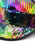 Rainbow Sequin Captain Hat