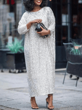 Silver Sequin Shirt Dress Oversized