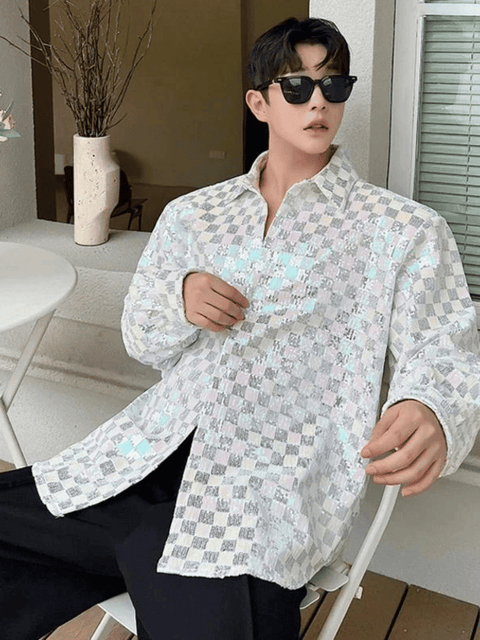 Men's Sequin Dress Shirt