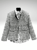 Mens Grey Sequin Jacket