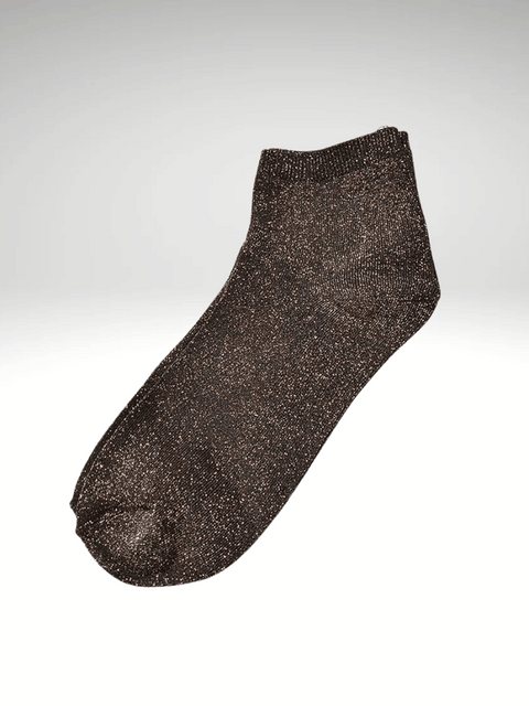 Brown Socks With Glitter