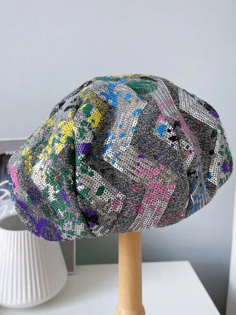 Sequin Beret Hat