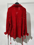 Men's Sequin Shirt Red