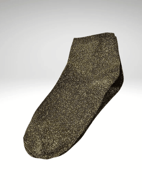 Gold_Black Socks With Glitter