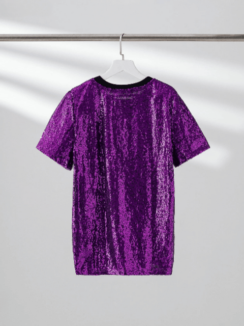 Sequin Purple Top Tiger