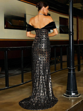 Long Black Sequin Dress