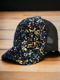 Sequin Baseball Cap Multicolor